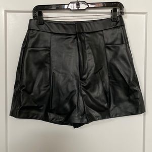Zara Vegan Leather Shorts - Size L